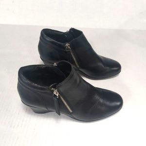 STEVEN BY STEVE MADDEN Women's Black Leather Ankle Booties Size 7M